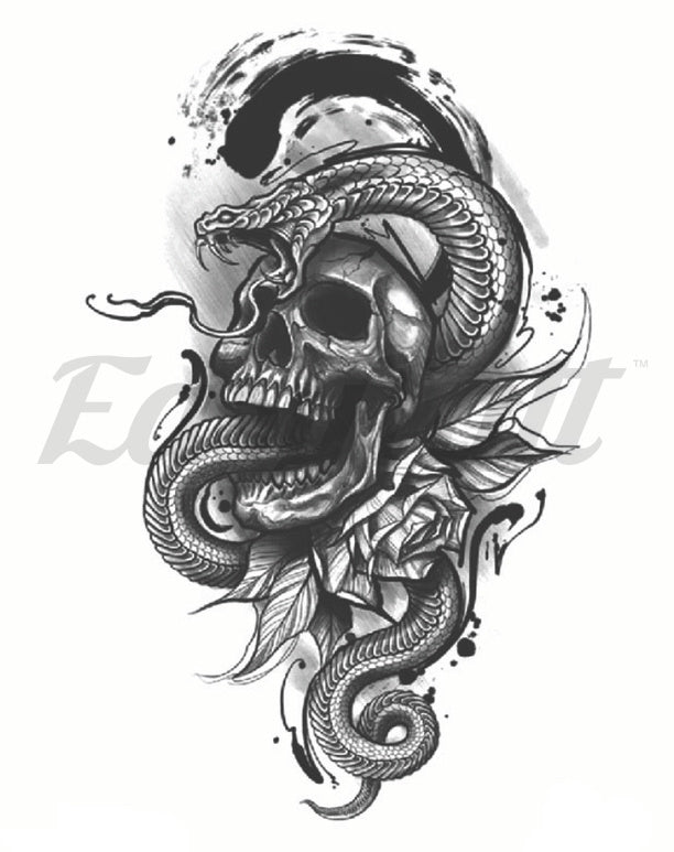 Deadly Threat Temporary Tattoo Sleeve